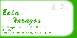 bela haragos business card